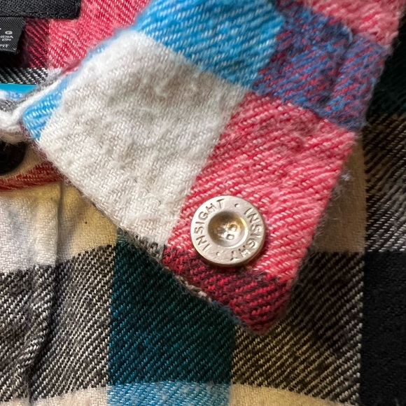 Insight white/black/red/white 100% cotton flannel shirt. Size L. Worn once EUC - Picture 3 of 6